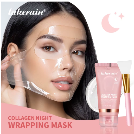 Collageen nachtmasker met applicatiekwast